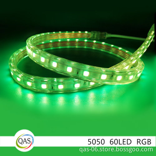 RGB 3in1 5050 outdoor rgb led flex strip 60led/m 110v 220v waterproof
